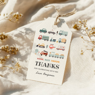 Modern Transportation Birthday Party Favour Tags