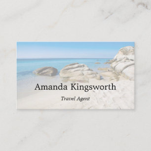Modern Travel agent professional Beach vacation Business Card