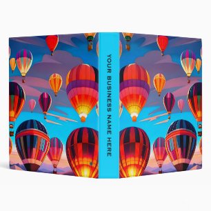 Modern Travel Hot Air Balloon Sky Festival Binder