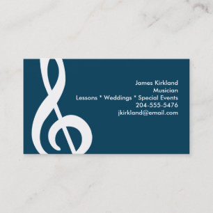 Modern Treble Clef Business Card