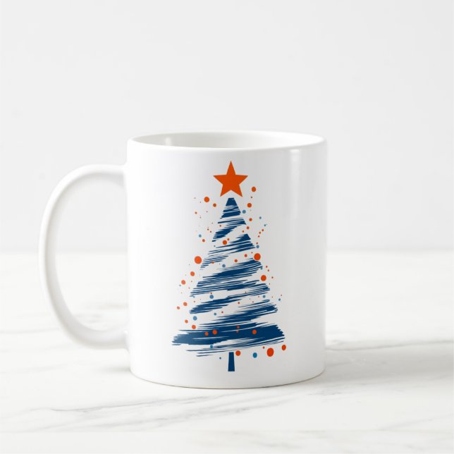 Modern Tree Charm Coffee Mug (Left)