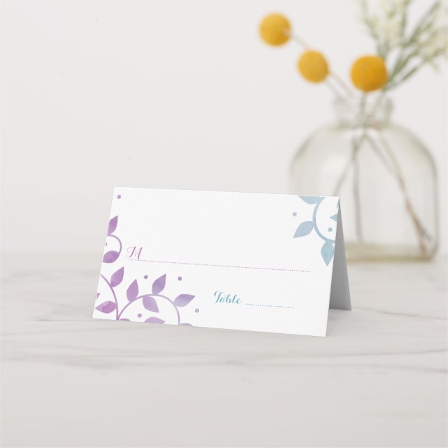 Modern Tree of Life Bat Mitzvah Escort Card (Front)