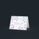 Modern Tree of Life Bat Mitzvah Thank You Card<br><div class="desc">Pretty purple and teal Bat Mitzvah thank you cards featuring the Star of David and pretty,  swirling Tree of Life leaves in modern watercolor.</div>