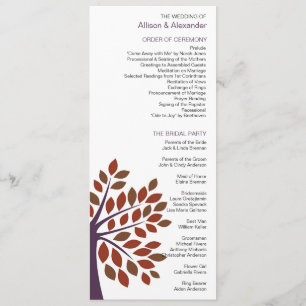 Modern Tree Wedding Program