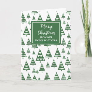 Modern Trees Merry Christmas Holiday Card