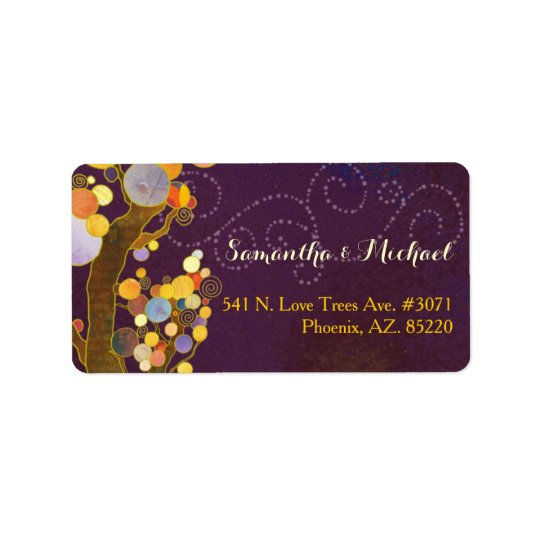 Modern Trees Purple Wedding