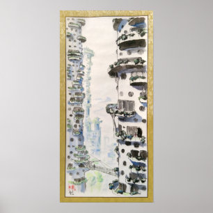 Modern Treetop City Poster