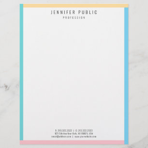 Modern Trend Colours Elegant Colourful Template Letterhead