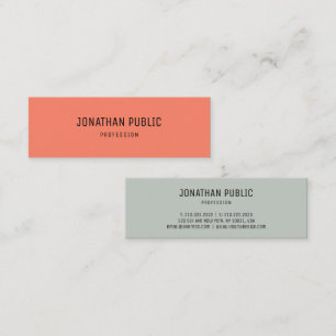 Modern Trend Colours Elegant Simple Template Mini Business Card
