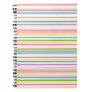 Modern Trend Colours Stripes Elegant Template Notebook