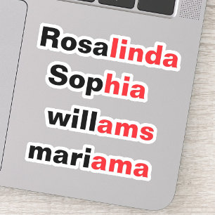 Modern Trend Transparent Waterproof Name Stickers