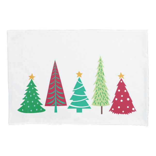 Modern trends Christmas Trees Pillowcase (Front-Left)