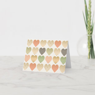 modern trends graphic hearts holiday card