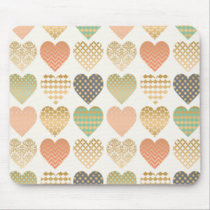 modern trends graphic hearts mouse pad