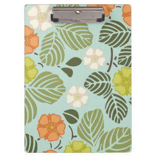 modern trends seafoam floral clipboard
