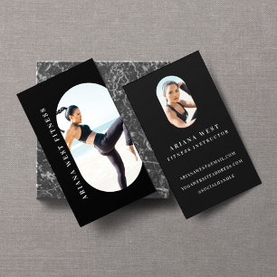 Modern & Trendy 2 Photo Personal Fitness Trainer Business Card