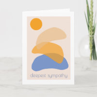 Modern Trendy Abstract Minimalist Deepest Sympathy