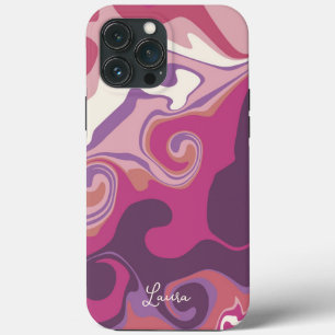 Modern Trendy Abstract Personalized Name fun iPhone 13 Pro Max Case