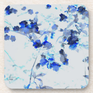 Modern, trendy art of floral / flower pattern coaster