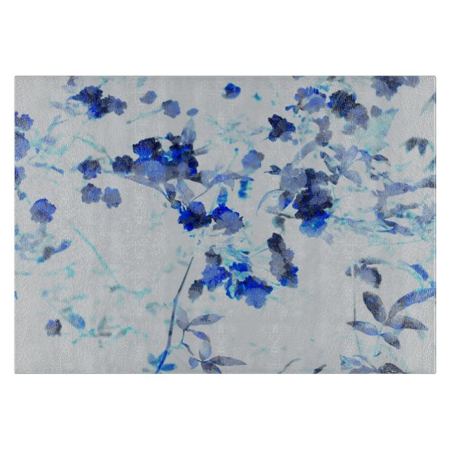 Modern, trendy art of floral / flower pattern cutting board (Front)