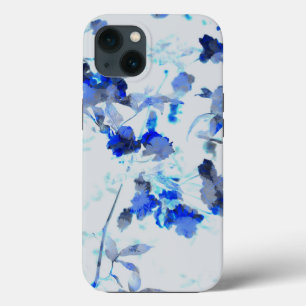 Modern, trendy art of floral / flower pattern iPhone 13 case