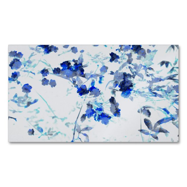 Modern, trendy art of floral / flower pattern 	Magnetic business card (Front)