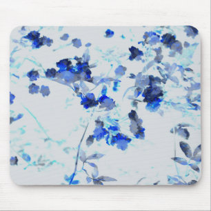 Modern, trendy art of floral / flower pattern mouse pad