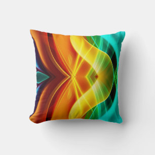 MODERN TRENDY ARTISTIC PSYCHEDELIC PATTERN THROW PILLOW