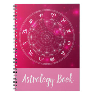 Modern trendy Astrology wheel Zodiac Notebook