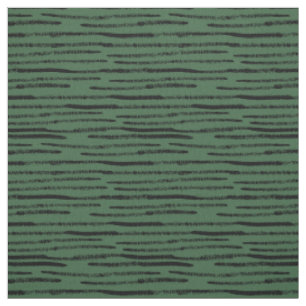 Modern Trendy Black Lines Hunter Green Background Fabric