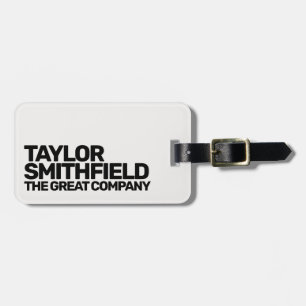 Modern Trendy Bold Type Luggage Tag