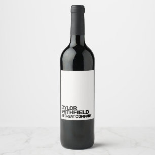 Modern Trendy Bold Type Wine Label