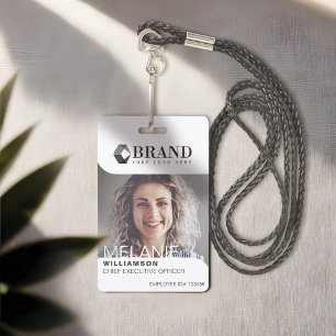 Modern Trendy Business Professional Photo QR Code Badge