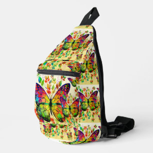 Modern Trendy Butterfly Colourful Butterflies Sling Bag