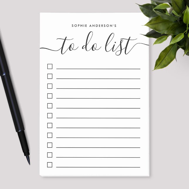 Modern Trendy Calligraphy Script To Do List Post-it Notes (Creator Uploaded)