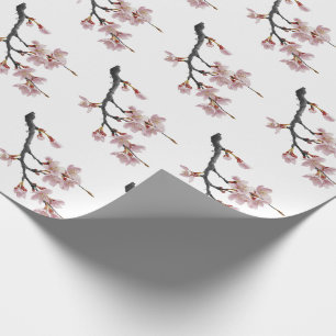 Modern Trendy Cherry Blossom Tree Branch           Wrapping Paper