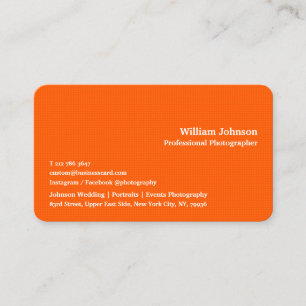 Modern Trendy Chic Orange Squares Personalized Business Card