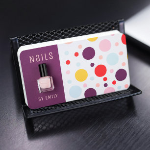 Modern Trendy Chic Professional Nail Art Spa Salon Business Card