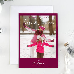 Modern Trendy Christmas Photo Holiday Card