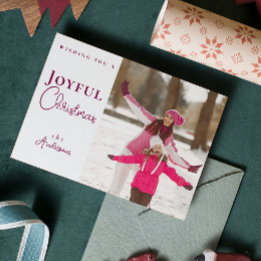 Modern Trendy Christmas snowflakes Photo Holiday