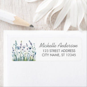 Modern Trendy Colorful Wildflower Return Address