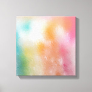 Modern Trendy Colourful Abstract Art Red Pink Blue Canvas Print