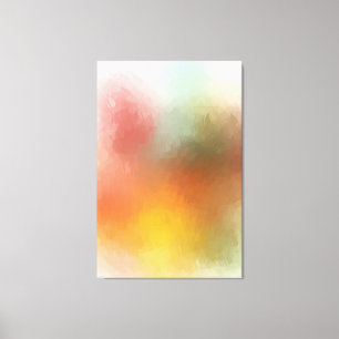 Modern Trendy Colourful Abstract Art Red Yellow Canvas Print