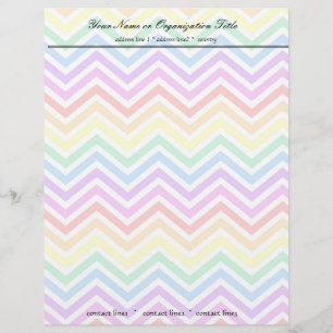 modern, trendy colourful rainbow chevron zigzag letterhead
