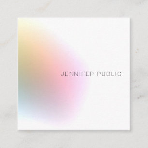 Modern Trendy Colourful Template Elegant Square Business Card
