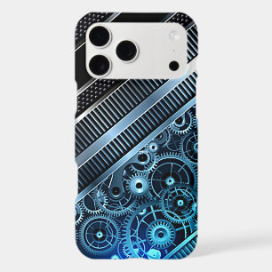 Modern Trendy Cool Retro Industrial Gears Pattern