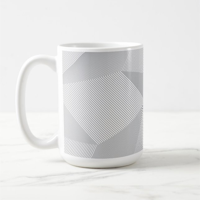 Modern, trendy, cool, simple, artistic pattern coffee mug (Left)