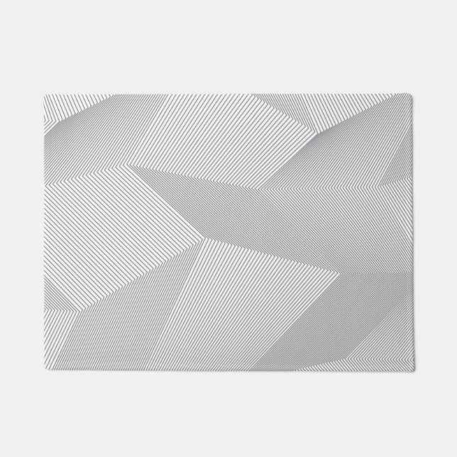 Modern, trendy, cool, simple, artistic pattern doormat (Front)