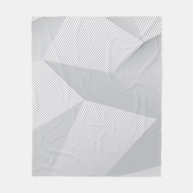 Modern, trendy, cool, simple, artistic pattern fleece blanket (Front)