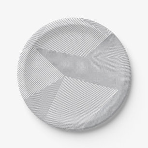 Modern, trendy, cool, simple, artistic pattern paper plate